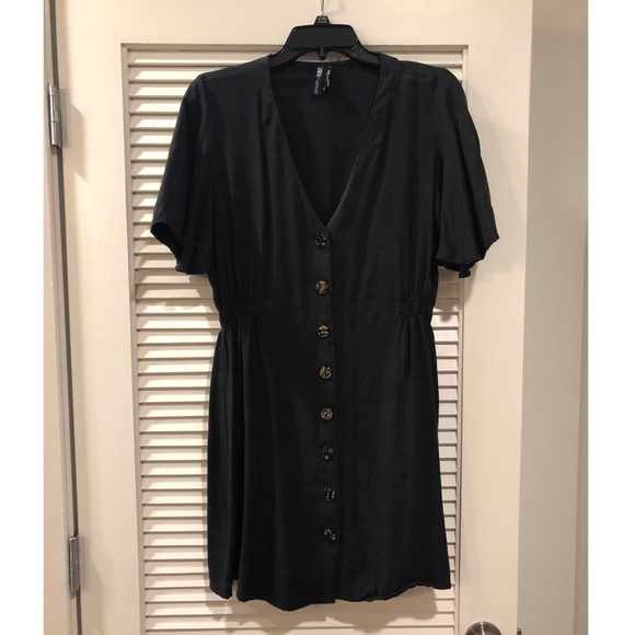 zara navy blue dress